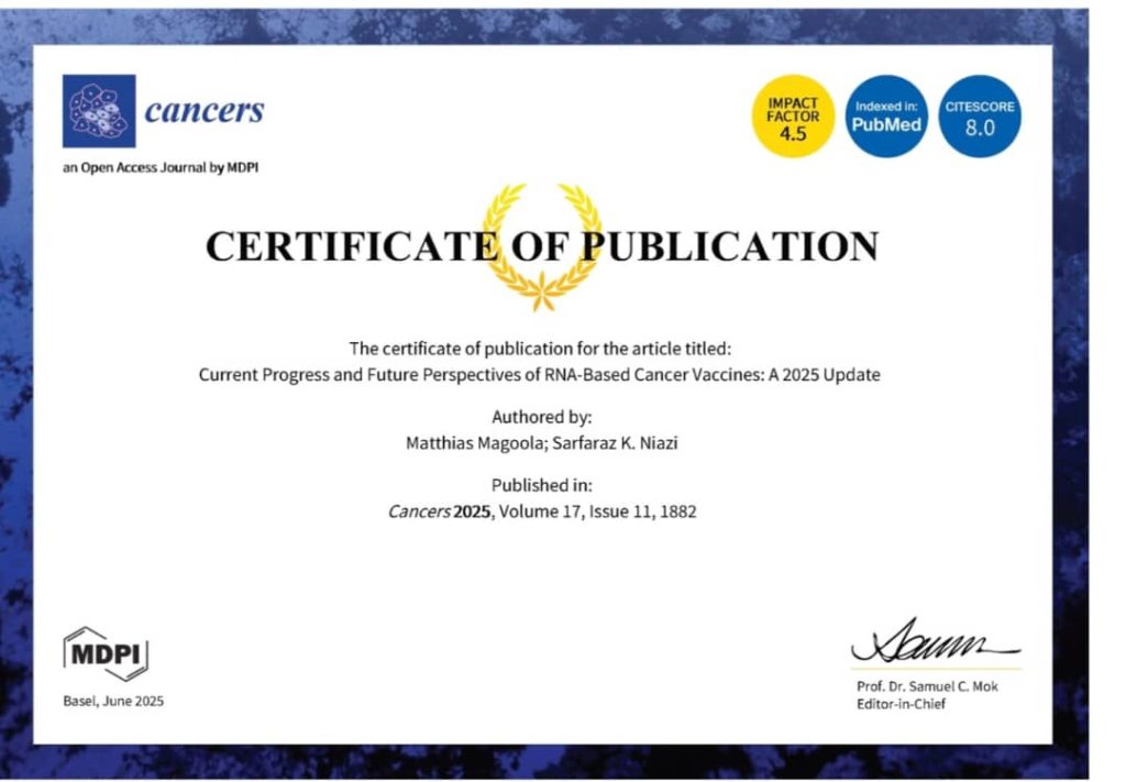 The Certificate of Publication