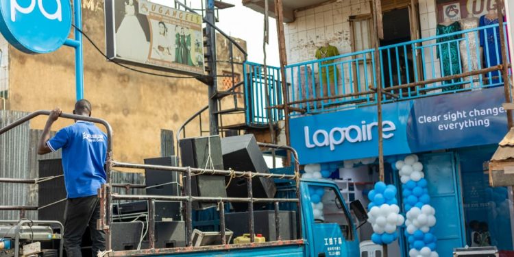 John Hillary Balyejusa the public relations at Lapaire while addressing journalists during the launch